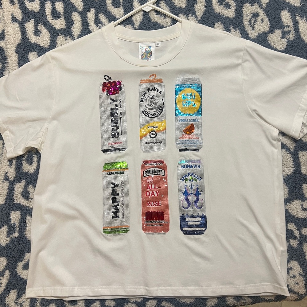 COPY - Queen Of Sparkles seltzer tshirt. Size medium. Regular $110. Worn one ti…